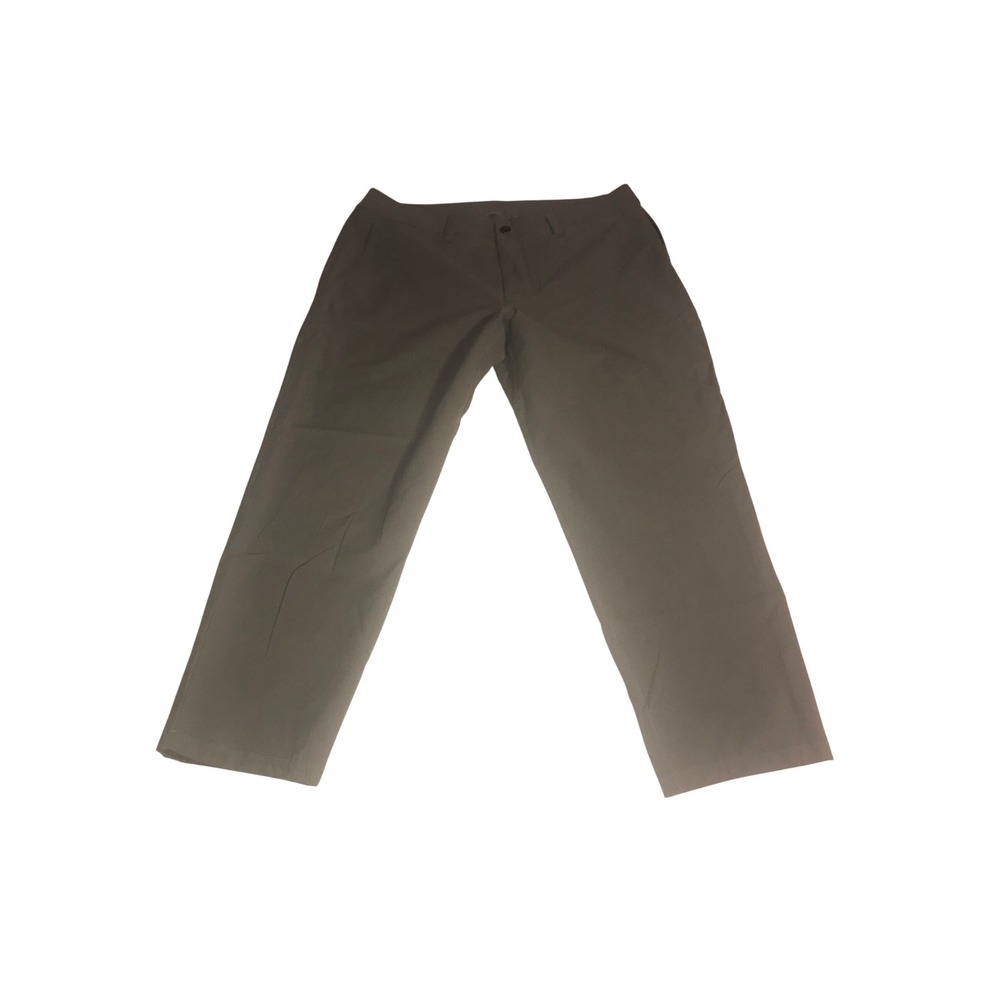 Lululemon ABC Pants Mens 34x25 Olive Green Slim Fit Technical Stretch Travel